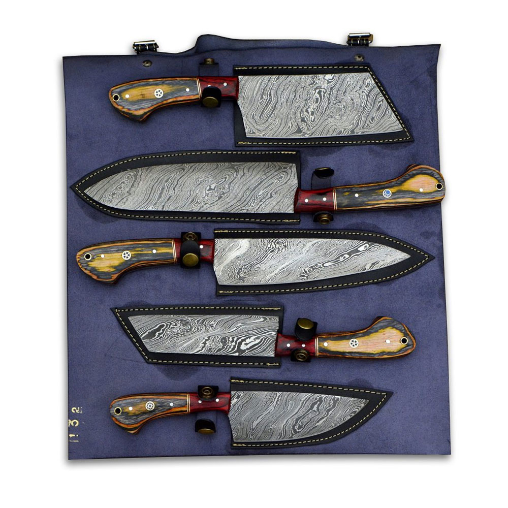 Damascus Handmade Kitchen Chef Knife Set