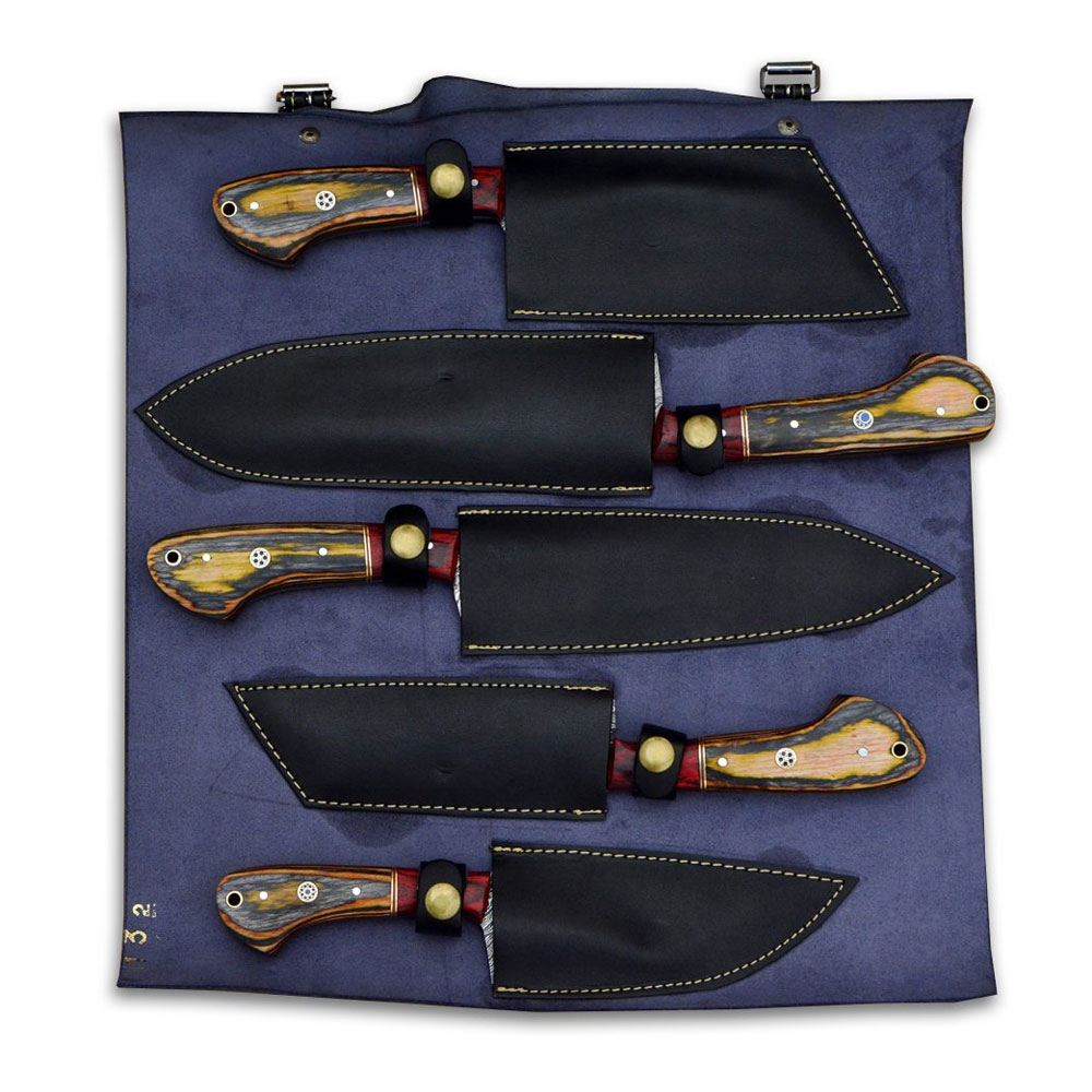 Damascus Handmade Kitchen Chef Knife Set