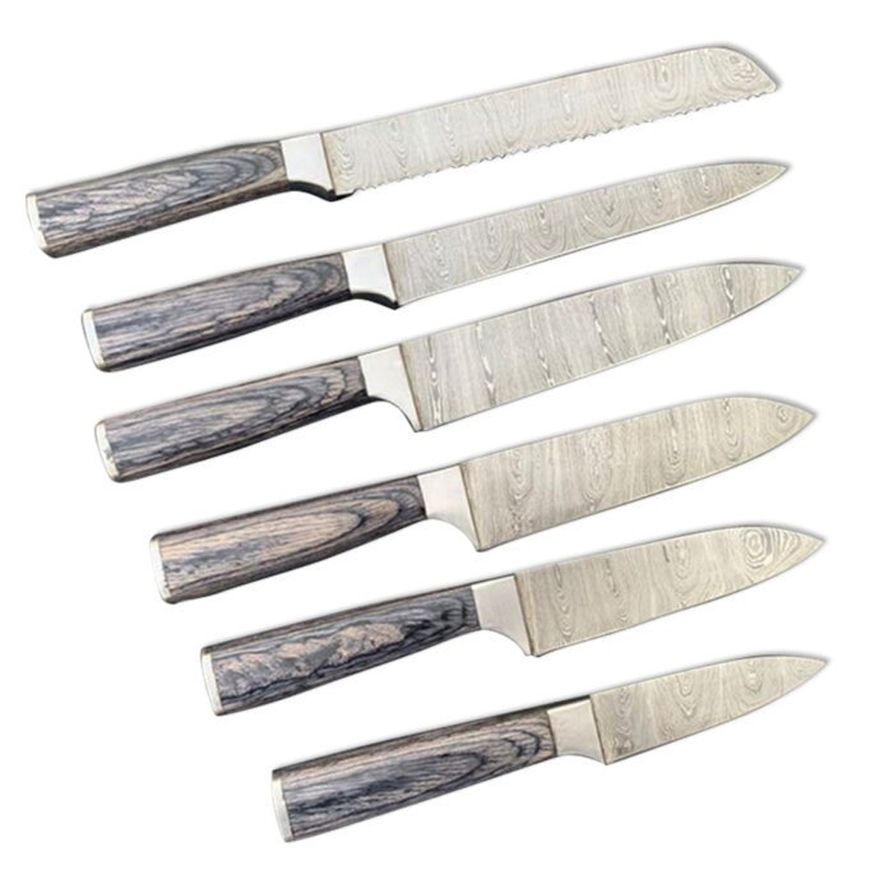 Damascus Steel Kitchen Knives Set of 5