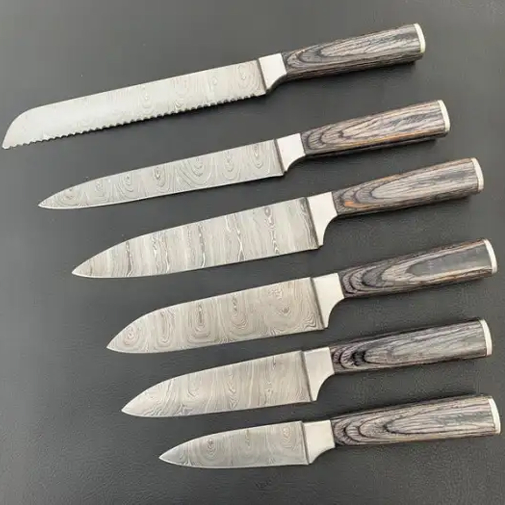 Damascus Steel Kitchen Knives Set of 5