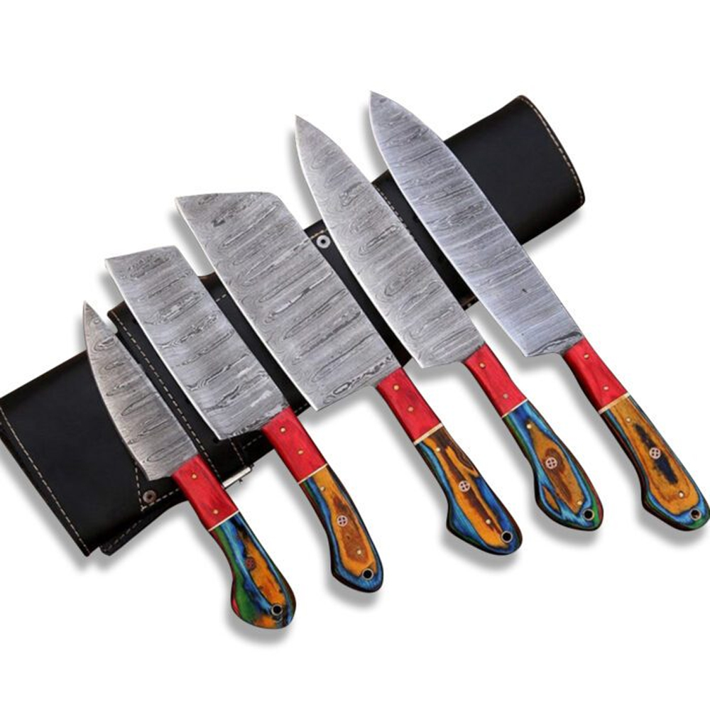 Handmade Damascus Kitchen Chef Knife Set