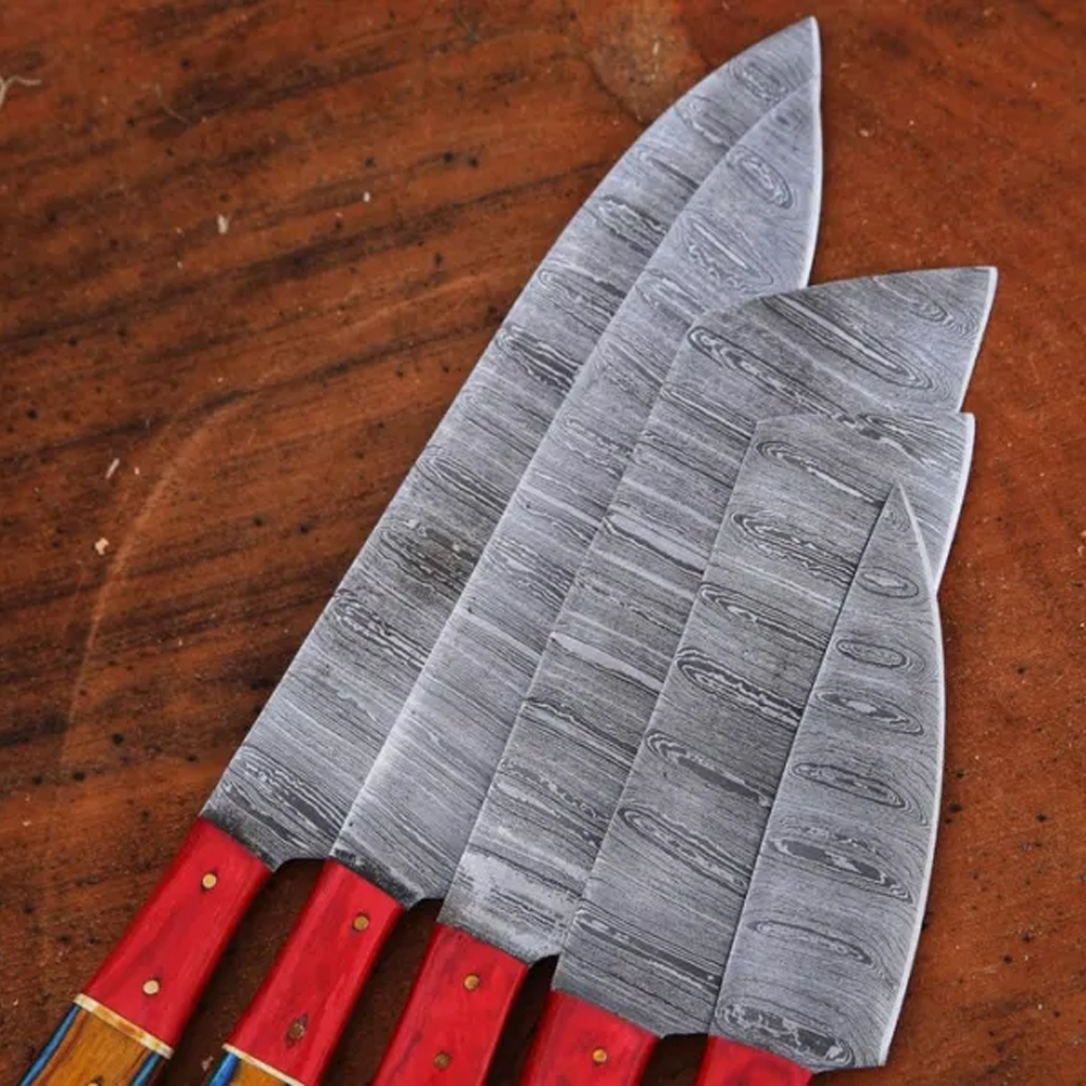 Handmade Damascus Kitchen Chef Knife Set