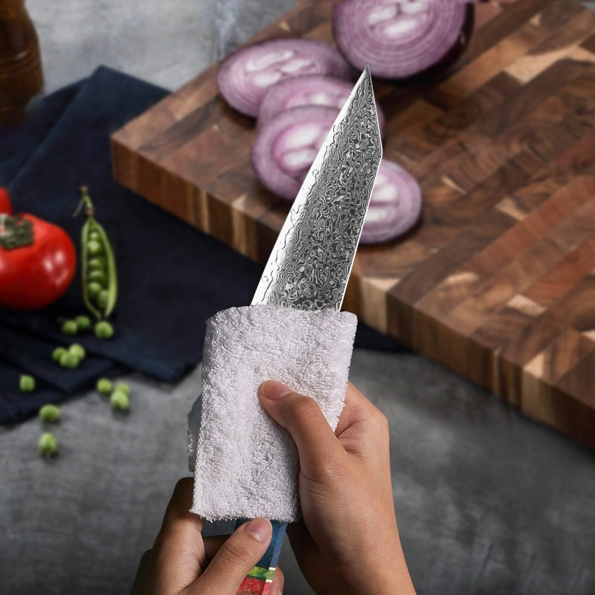 Knife Depot 8 Inch Damascus Steel Resin Handle Chef Knife 3