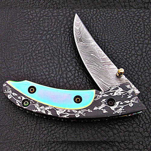 7-inches-Custom-Handmade-Damascus-Beautiful-Folding-Knife