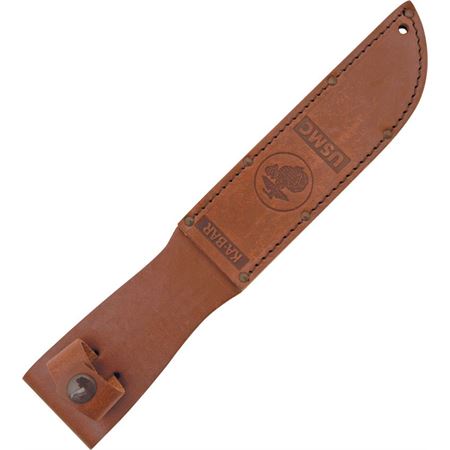 Ka-Bar 1217S Usmc Fighting Fixed Blade Knife Sheath with Brown Leather Belt