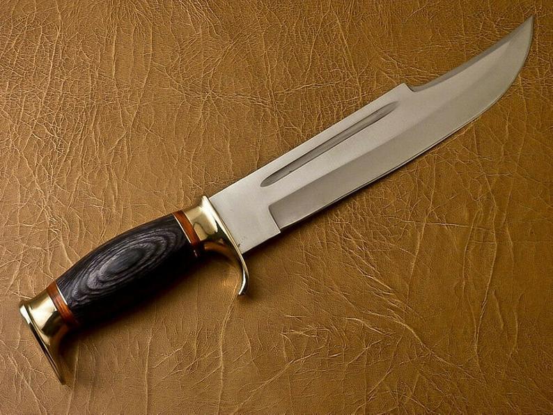 Amazing D2 steel Bowie knife With Leather Sheath