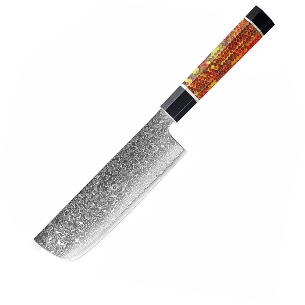 7 Inch Nakiri Knife 67 Layers Damascus Steel Japanese Kitchen Knife