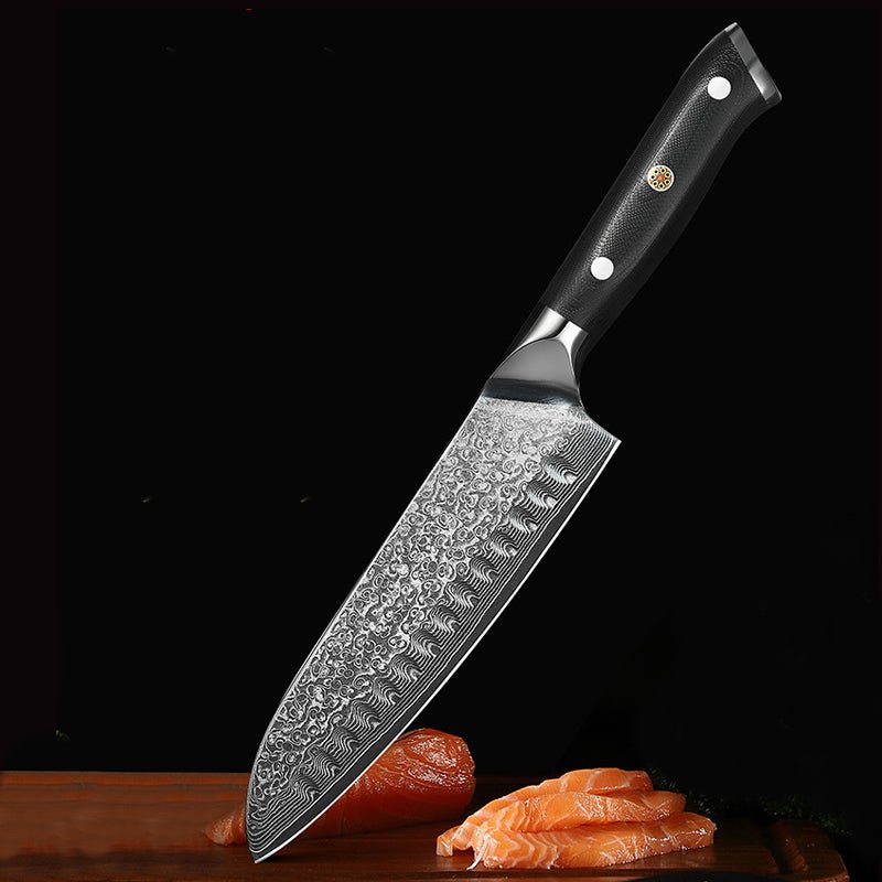 7” Santoku Knife, Japanese VG-10 67-Layer Damascus Steel, G10 Handle