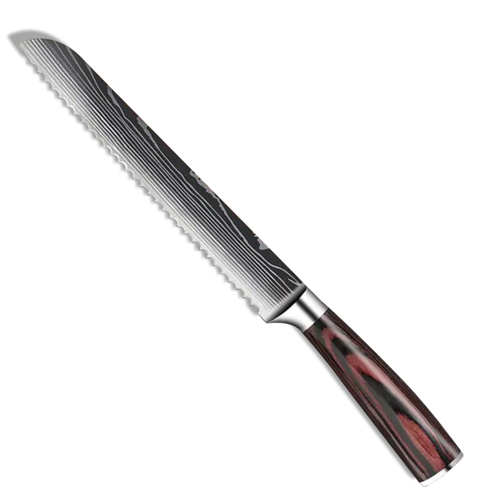 Serrated Bread Knives 8 Inch High Carbon Stainless Steel Blade