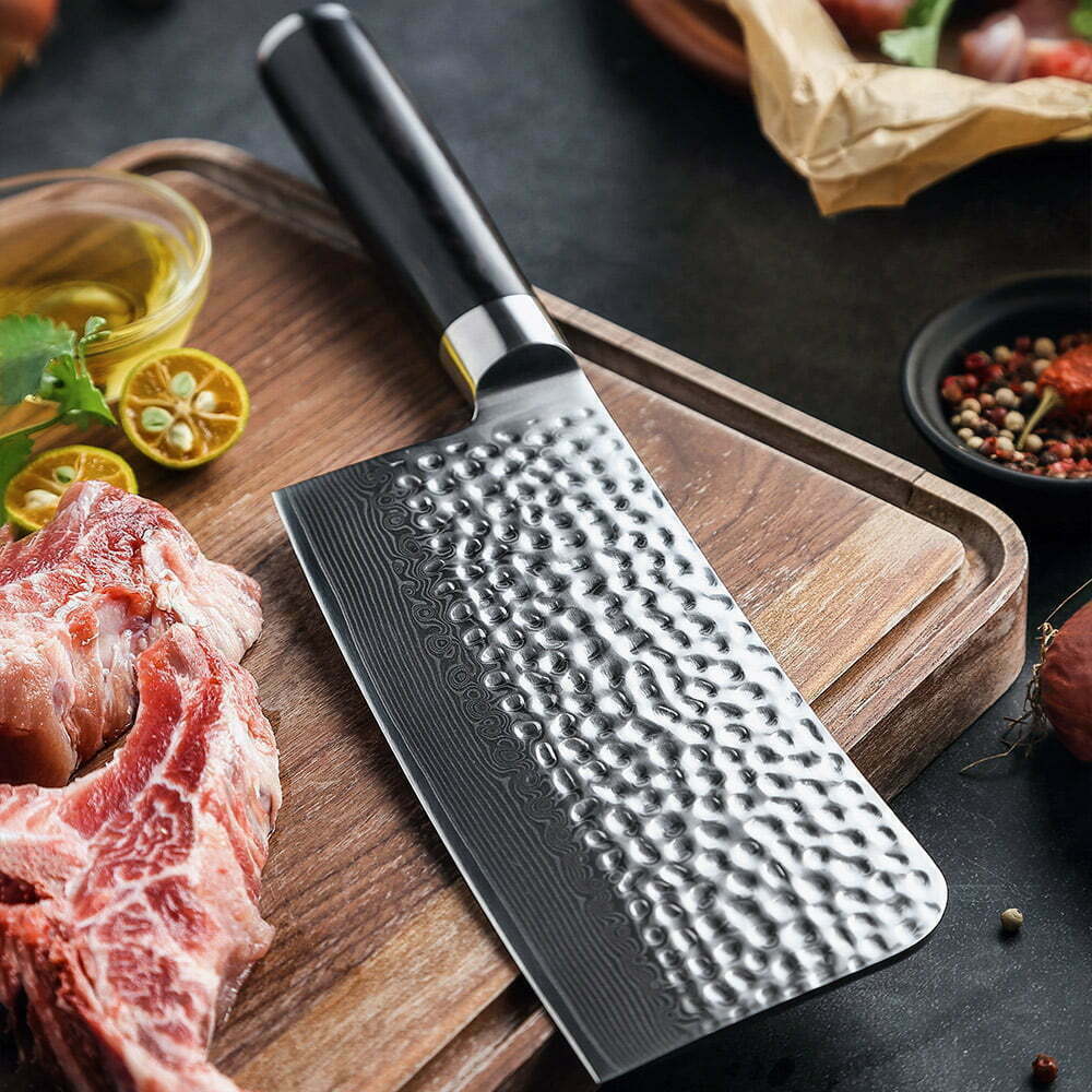 67 layers Damascus Steel Chopping Knife with Pakka Wood Handle