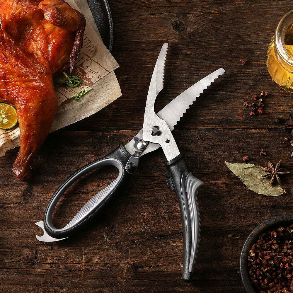 Multifunctional Professional kitchen cutting scissors with PP handle