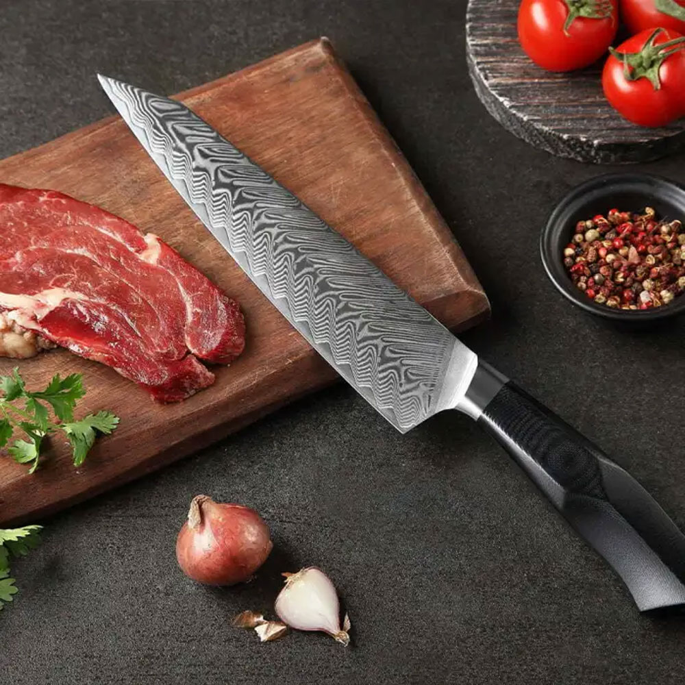 Professional 67 Layers Damascus Steel Carving Knife With G10 Handle