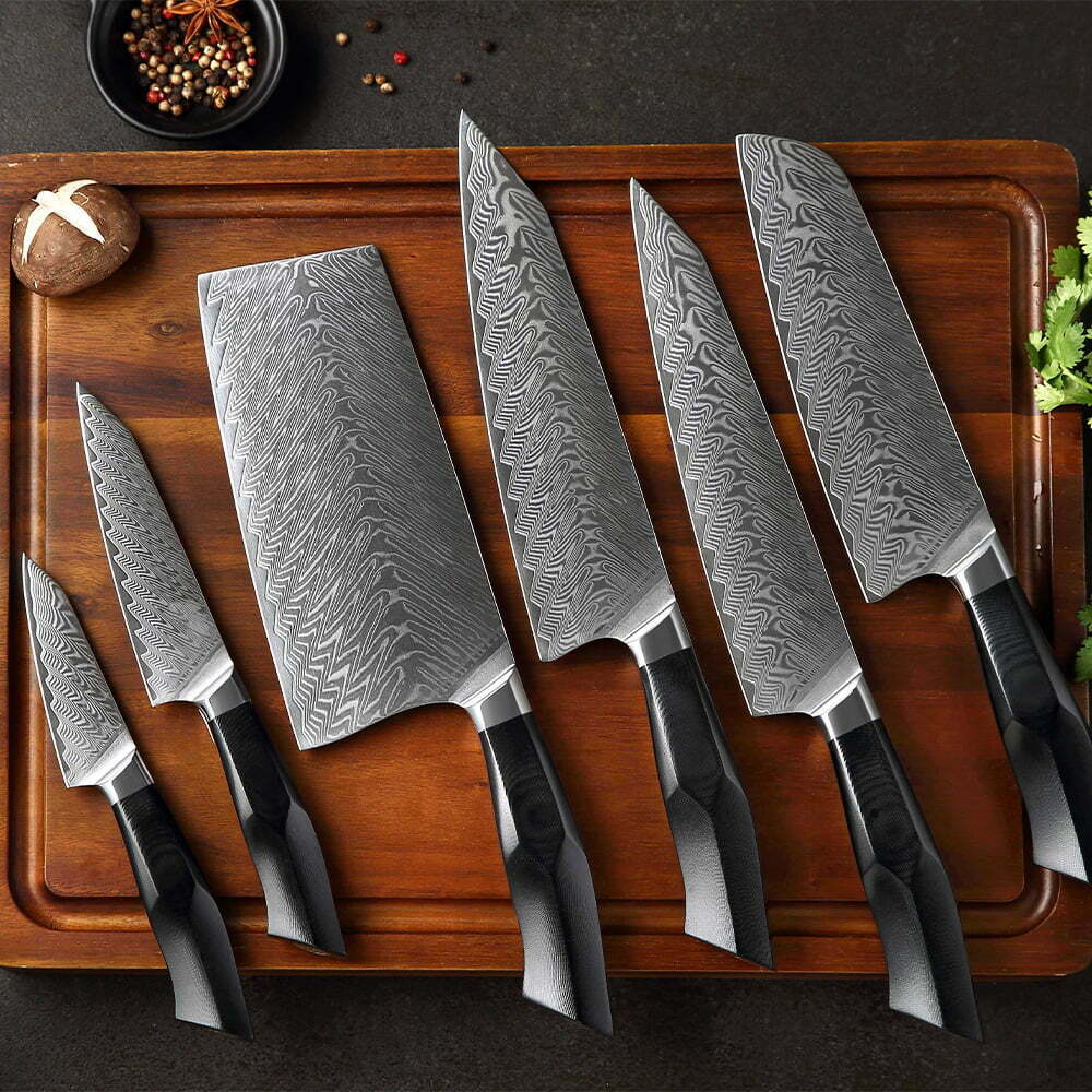 Damascus Kiritsuke Knife 8 Inch High Carbon Stainless Steel VG10 Blade Anaone Handle Chef Kitchen Knives