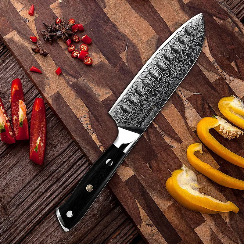 5"Santoku Knife 67-Layer Damascus Steel Blade