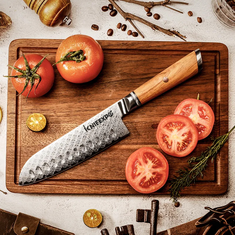 7" Santoku Knife 67-Layer Damascus Steel Blade