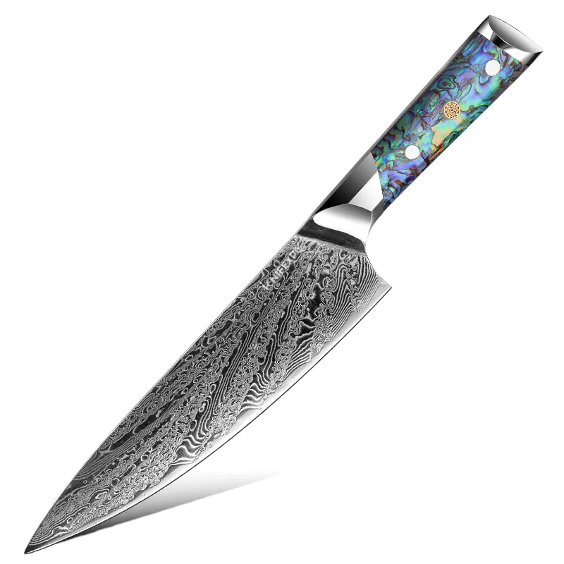 8"chef knife 67-layer Damascus Steel Abalone Shell