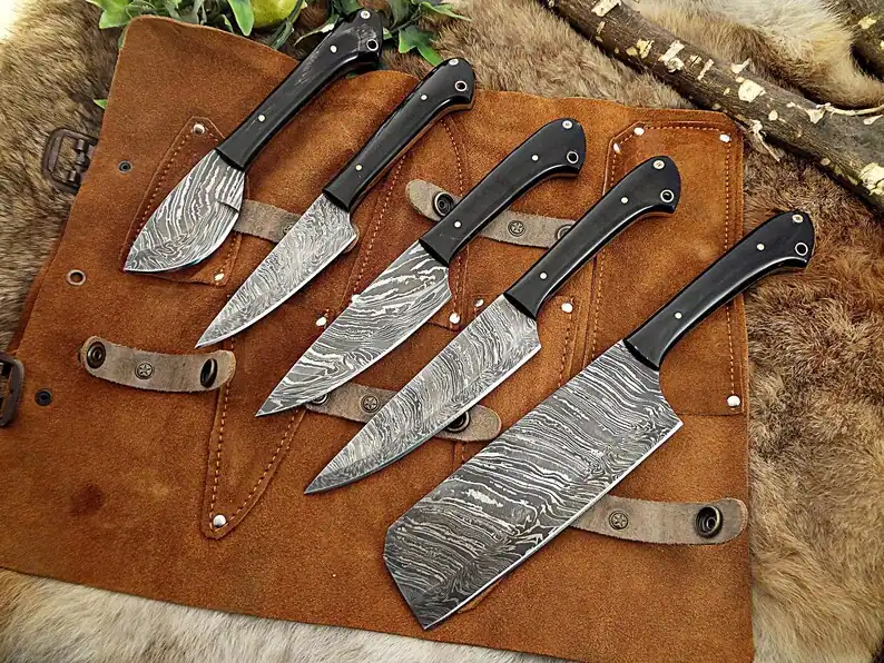 Damascus Steel Knife Set