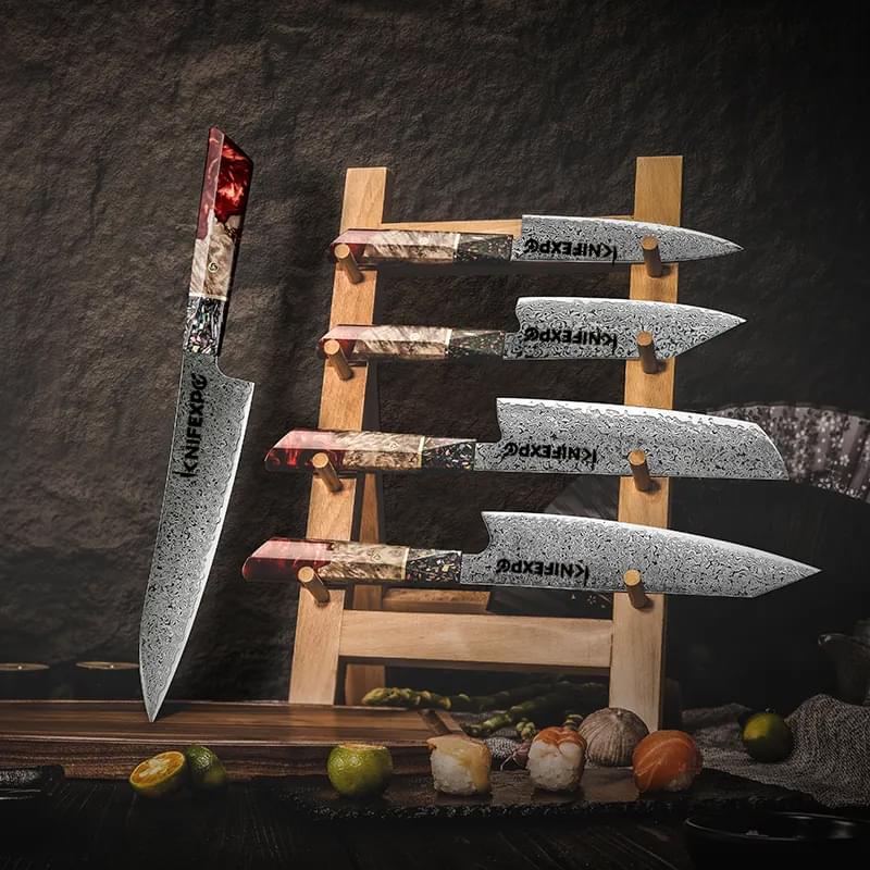 5 Pcs Knife Set 67-Layer Damascus Steel